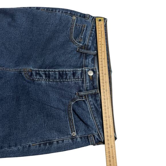 Old Navy Womens 10 Extra High Rise Kicker Boot Cut Button Fly Dark Wash Denim - Picture 9 of 12